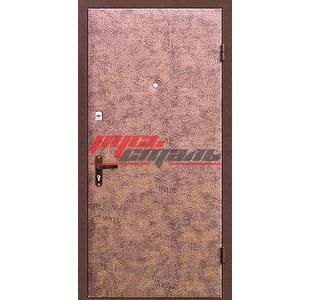 дверь стальная для загородного дома отделана экокожей